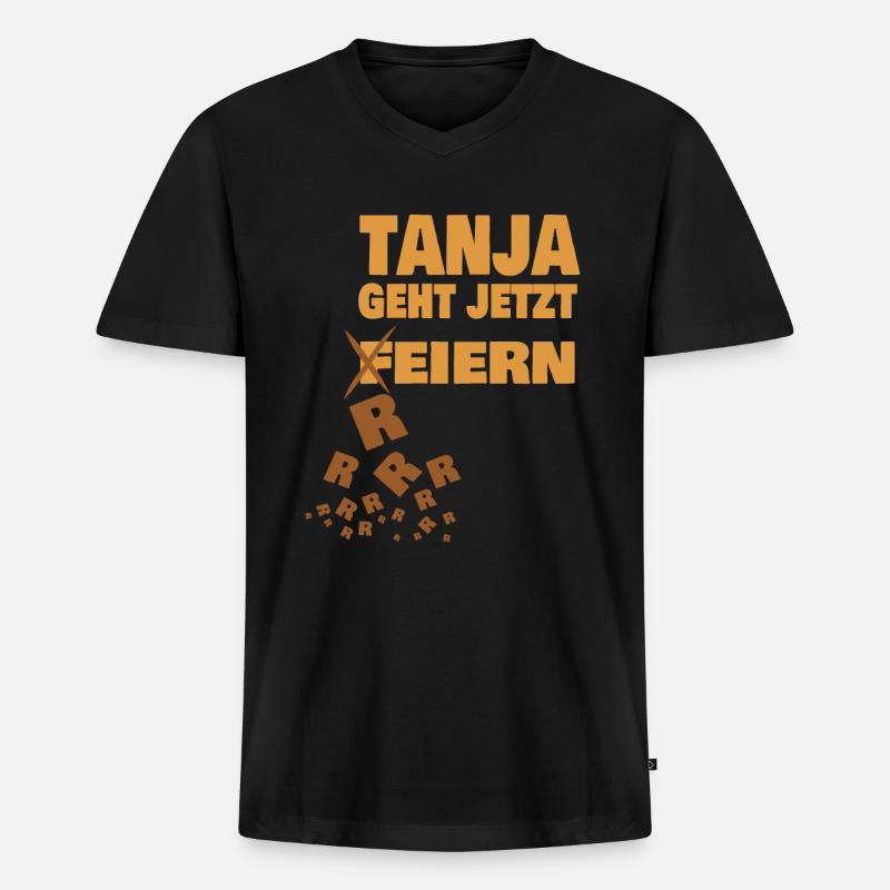 Kotzen tanja - Männer Premium Bio T-Shirt mit V-Ausschnitt - Schwarz