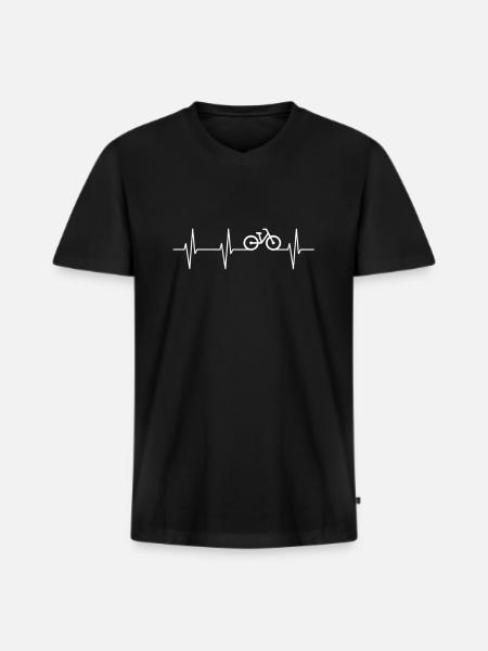 bicycle - Men's Premium Organic T-shirt with V-neck - black