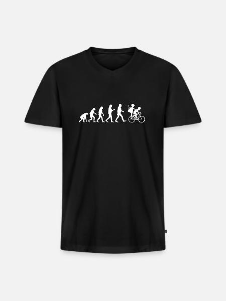 bicycle tour - Men's Premium Organic T-shirt with V-neck - black