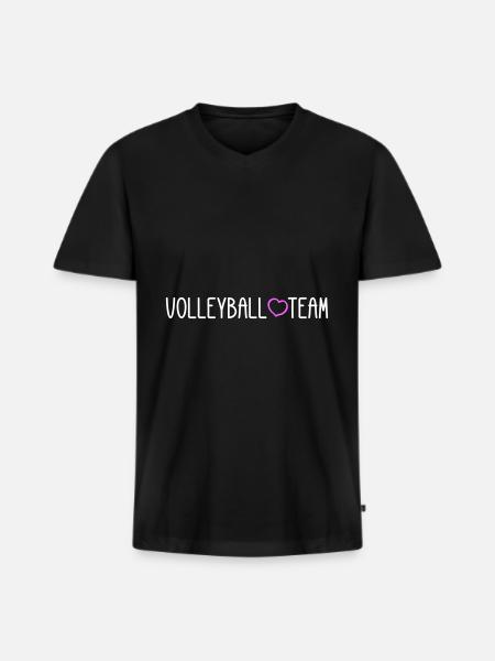 Volleyball Team - Men's Premium Organic T-shirt with V-neck - black