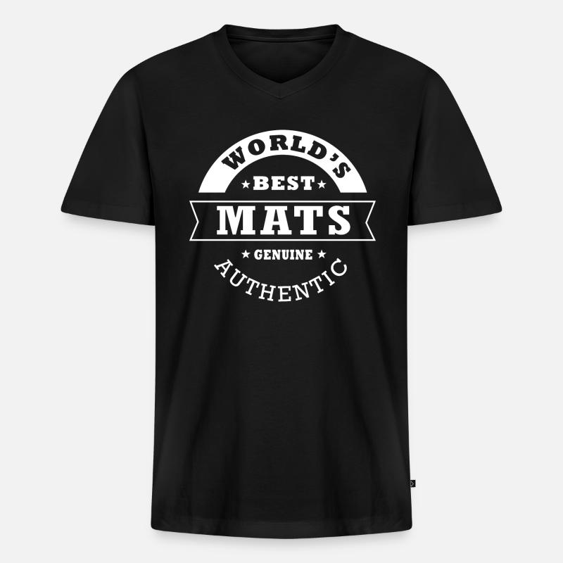 Matten, Matten - Männer Premium Bio T-Shirt mit V-Ausschnitt - Schwarz