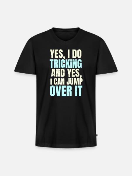 Tricking Parcours Gift - Men's Premium Organic T-shirt with V-neck - black