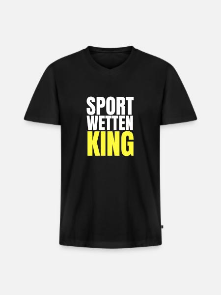 Sportsbook King Gift - Men's Premium Organic T-shirt with V-neck - black