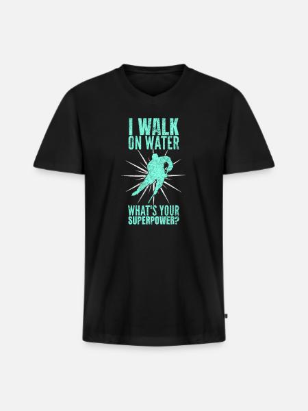 Ice hockey gift - Men's Premium Organic T-shirt with V-neck - black