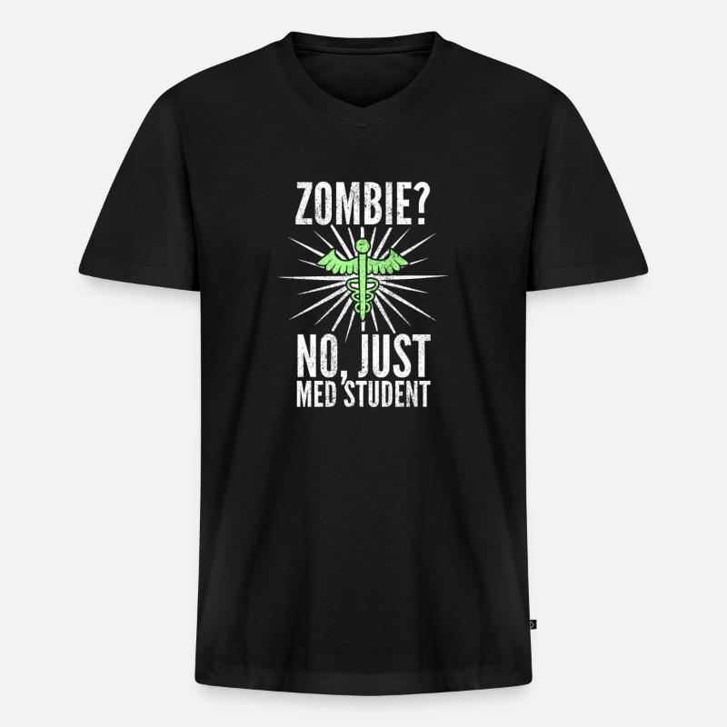 Medizinstudent Lustig Geschenk - Männer Premium Bio T-Shirt mit V-Ausschnitt - Schwarz