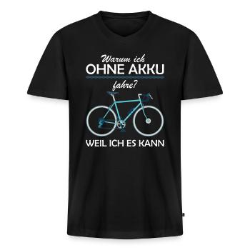 Rennradfahrer Rennrad Lustiger Spruch Geburtstag - Männer Premium Bio T-Shirt mit V-Ausschnitt - Schwarz - Vorne - Nico (187cm)