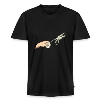 Pen and Paper Geschenkidee Rollenspiel - Männer Premium Bio T-Shirt mit V-Ausschnitt - Schwarz - Vorne - Nico (187cm)