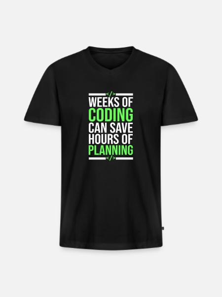 Programmierer Lustige Sprüche - Männer Premium Bio T-Shirt mit V-Ausschnitt - Schwarz