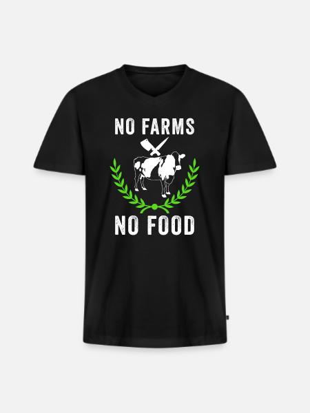 Lustiges Geschenk vom Bauern - Männer Premium Bio T-Shirt mit V-Ausschnitt - Schwarz