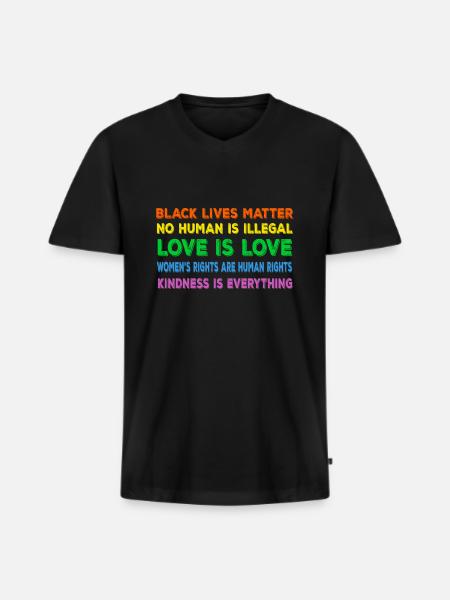 LGBT-Schwulenstolz - Männer Premium Bio T-Shirt mit V-Ausschnitt - Schwarz