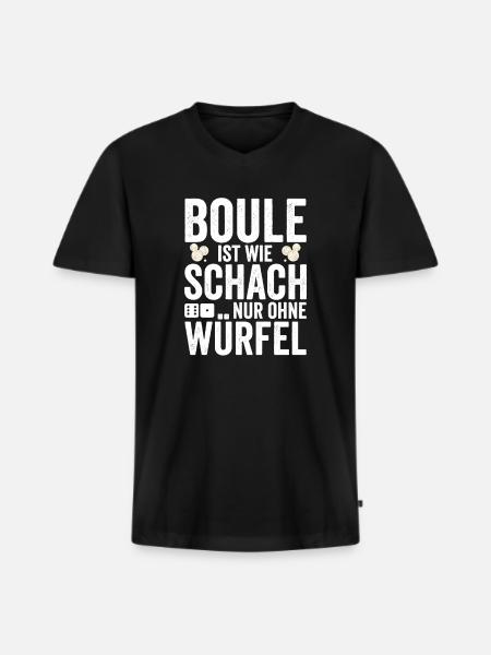 Boule Spieler Geschenkidee - Männer Premium Bio T-Shirt mit V-Ausschnitt - Schwarz