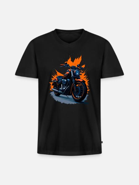 Classic motorcycle - Men's Premium Organic T-shirt with V-neck - black