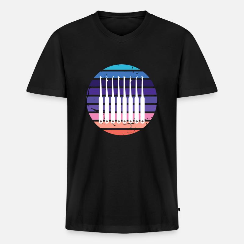 Lockpicking Retro Lockpicking Lockpicker - Männer Premium Bio T-Shirt mit V-Ausschnitt - Schwarz