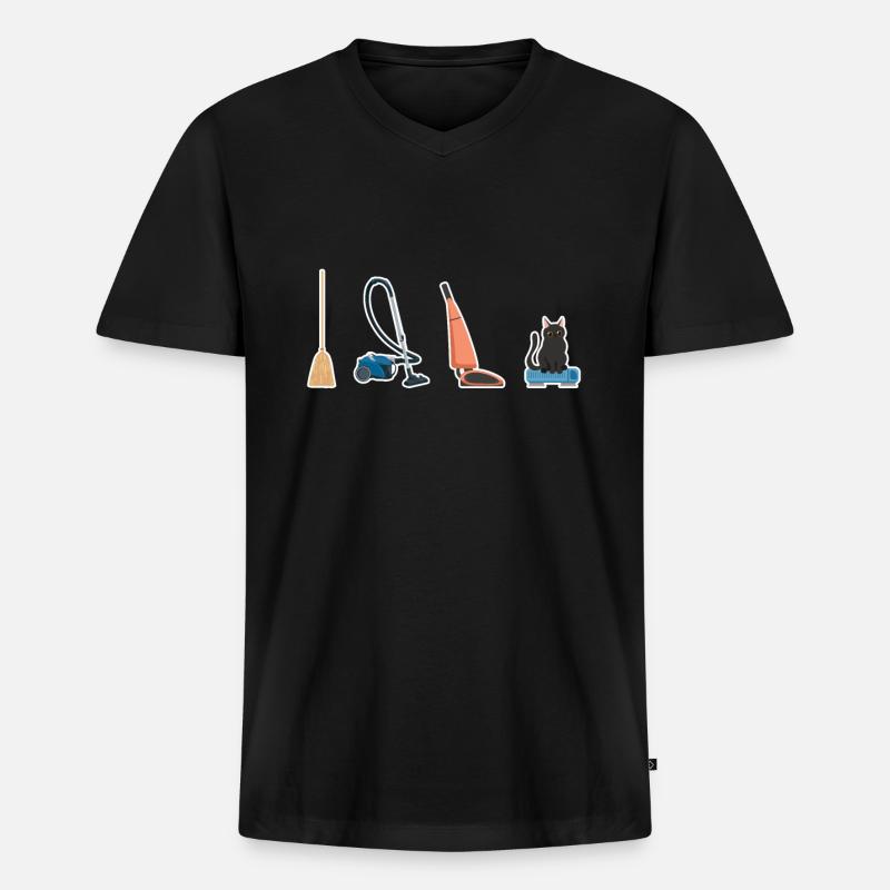 Evolution Saugroboter Saugerroboter - Männer Premium Bio T-Shirt mit V-Ausschnitt - Schwarz