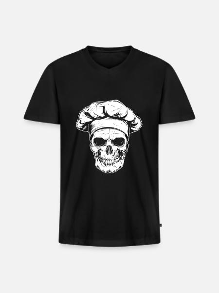 Koch Skull - Men's Premium Organic T-shirt with V-neck - black