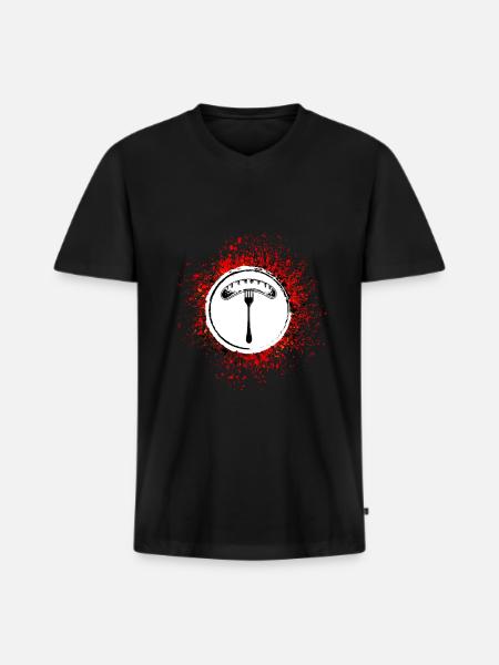 Saucisse Bratwurst - T-shirt encolure en V Premium bio Homme - noir