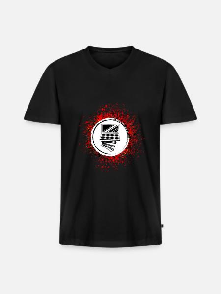 Make Up Cosmetic Icon - Men's Premium Organic T-shirt with V-neck - black