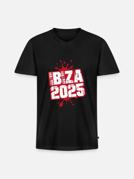 Ibiza 2025 Blobs - Men's Premium Organic T-shirt with V-neck - black