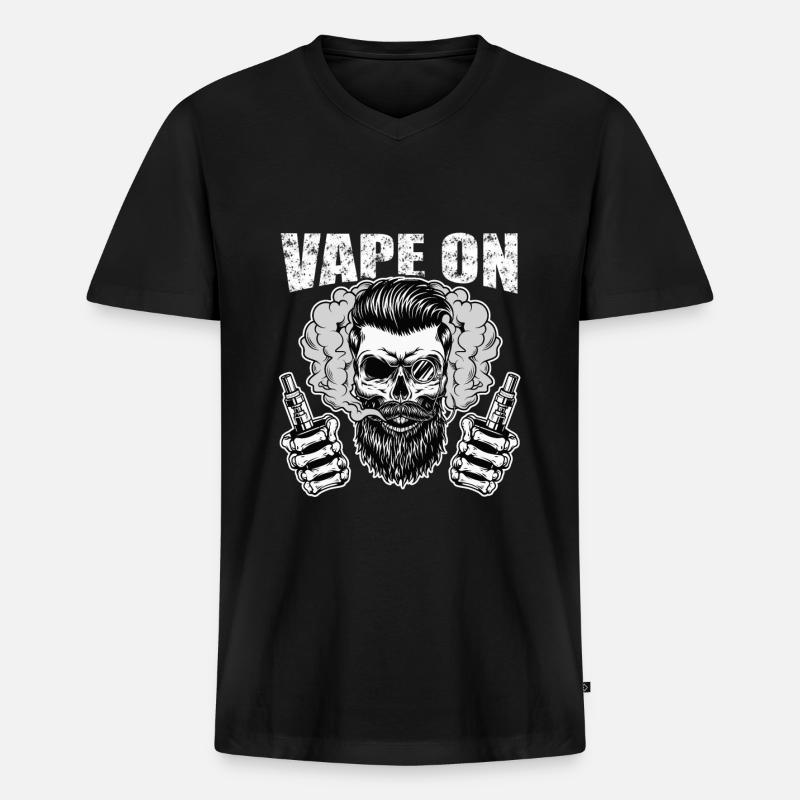 Vape On Vaper - Männer Premium Bio T-Shirt mit V-Ausschnitt - Schwarz