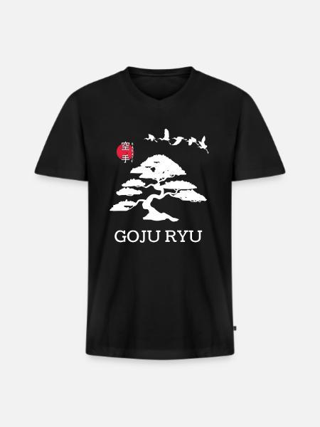 Goju Ryu Karate Bedste kampsport siden 1930 - Premium økologisk T-shirt med V-hals til mænd - sort