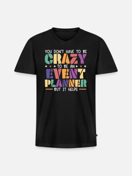 Eventmanagement-Veranstalter Eventplaner - Männer Premium Bio T-Shirt mit V-Ausschnitt - Schwarz