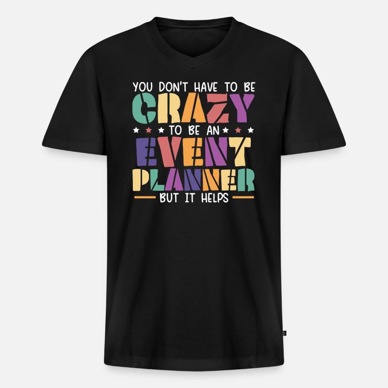 Eventmanagement-Veranstalter Eventplaner - Männer Premium Bio T-Shirt mit V-Ausschnitt - Schwarz