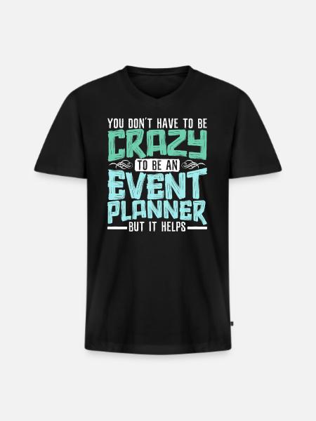 Eventmanagement-Veranstalter Eventplaner - Männer Premium Bio T-Shirt mit V-Ausschnitt - Schwarz