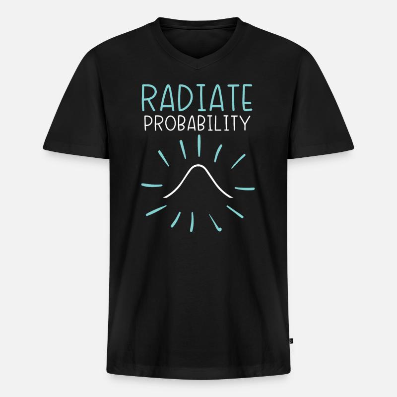 Strahlungswahrscheinlichkeitsstatistik Berufsstatistiker - Männer Premium Bio T-Shirt mit V-Ausschnitt - Schwarz