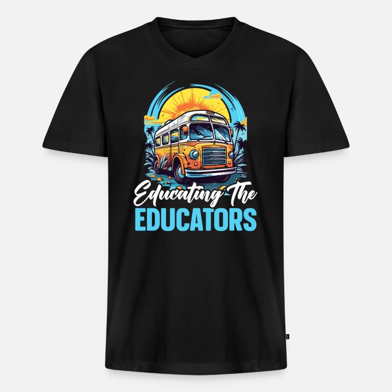 Schulverwalter Schulleiter Admin Squad - Männer Premium Bio T-Shirt mit V-Ausschnitt - Schwarz