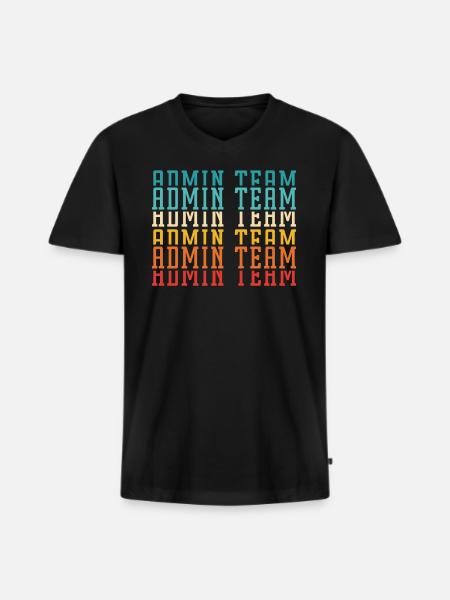 Schulverwalter Schulleiter Admin Squad - Männer Premium Bio T-Shirt mit V-Ausschnitt - Schwarz