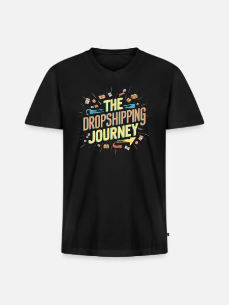 Dropshipping-Geschäft E-Commerce-Unternehmer - Männer Premium Bio T-Shirt mit V-Ausschnitt - Schwarz