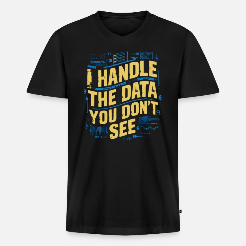 Backend-Entwickler Programmierung Softwareprogrammierer - Männer Premium Bio T-Shirt mit V-Ausschnitt - Schwarz
