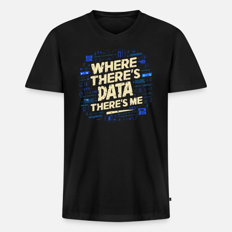 Backend-Entwickler Programmierung Softwareprogrammierer - Männer Premium Bio T-Shirt mit V-Ausschnitt - Schwarz