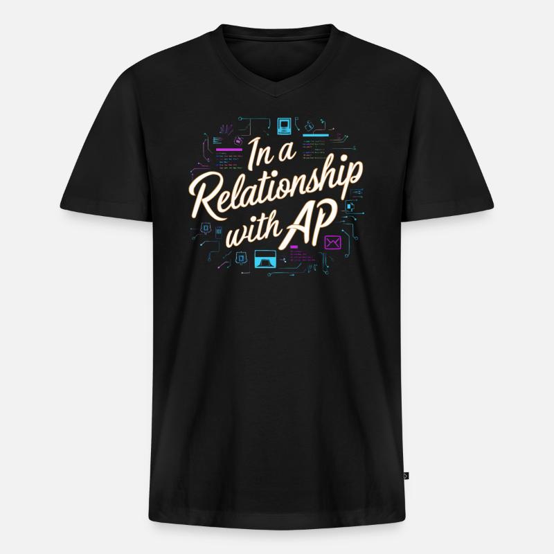 Backend-Entwickler Programmierung Softwareprogrammierer - Männer Premium Bio T-Shirt mit V-Ausschnitt - Schwarz