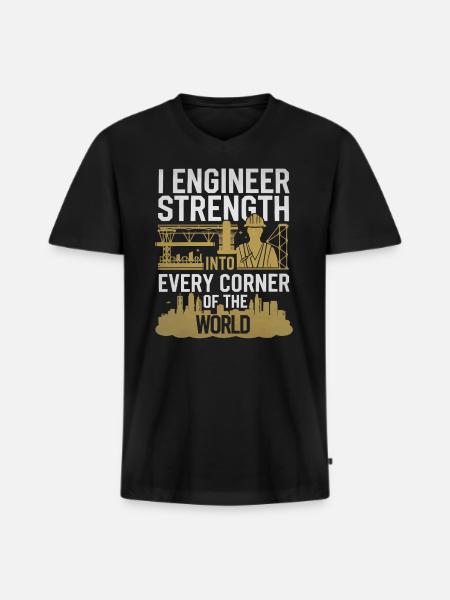 Tragwerksplaner Beruf Tragwerksplanung - Männer Premium Bio T-Shirt mit V-Ausschnitt - Schwarz