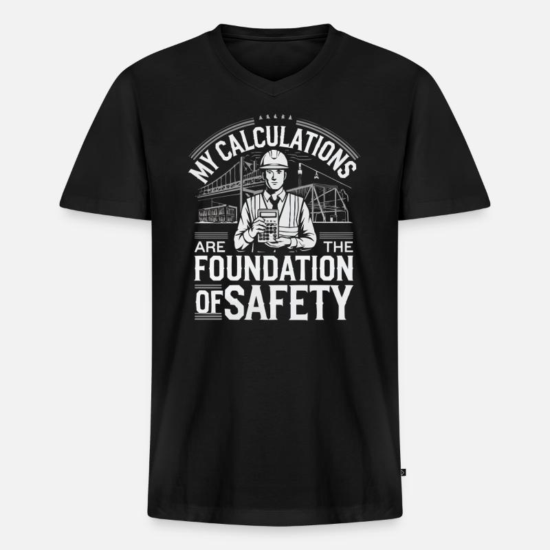 Tragwerksplaner Beruf Tragwerksplanung - Männer Premium Bio T-Shirt mit V-Ausschnitt - Schwarz