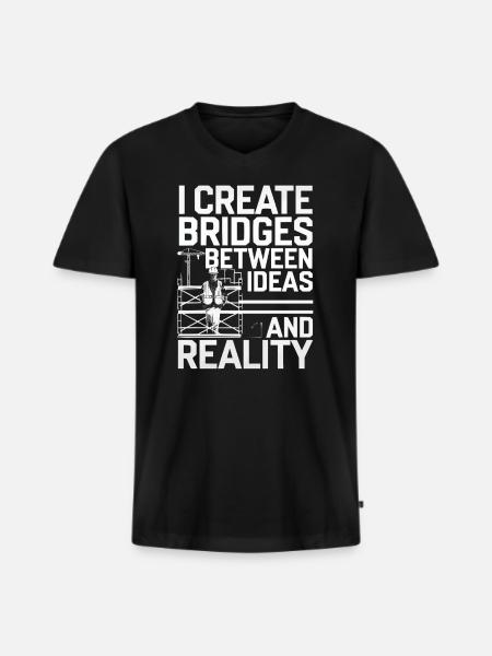 Tragwerksplaner Beruf Tragwerksplanung - Männer Premium Bio T-Shirt mit V-Ausschnitt - Schwarz