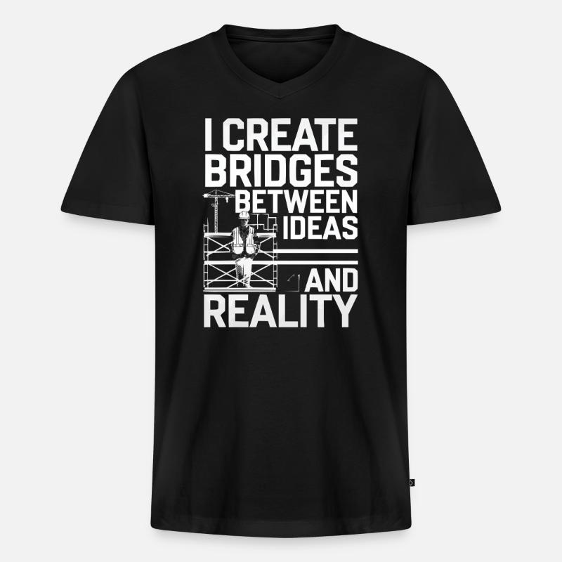 Tragwerksplaner Beruf Tragwerksplanung - Männer Premium Bio T-Shirt mit V-Ausschnitt - Schwarz