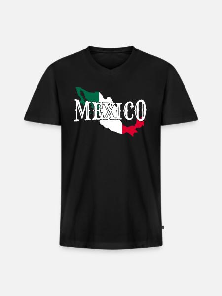 Mexiko - Männer Premium Bio T-Shirt mit V-Ausschnitt - Schwarz