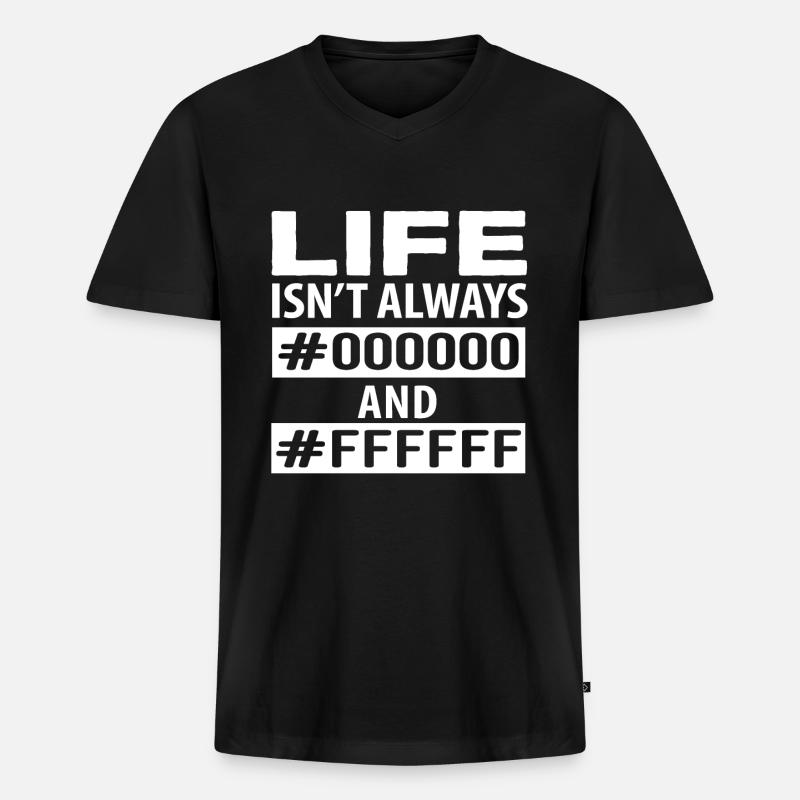 Programmierer Farbcode Lustig - Männer Premium Bio T-Shirt mit V-Ausschnitt - Schwarz