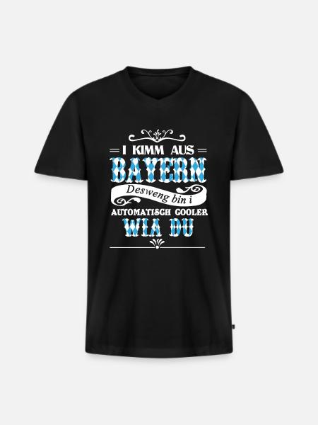 I Kimm from Bavaria - Men's Premium Organic T-shirt with V-neck - black