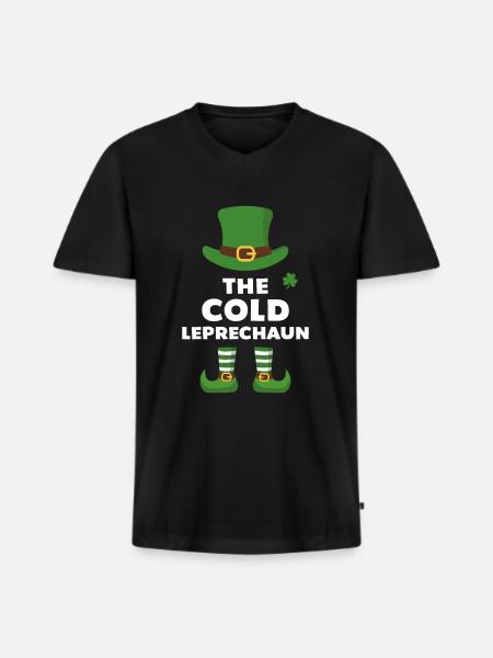 Le lutin froid - T-shirt encolure en V Premium bio Homme - noir