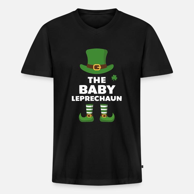 Der Baby-Kobold - Männer Premium Bio T-Shirt mit V-Ausschnitt - Schwarz