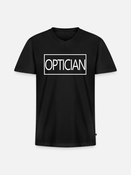 Optician Proud Graduated Optician Student - Men's Premium Organic T-shirt with V-neck - black