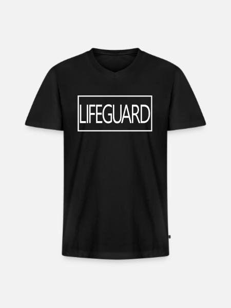 Lifeguard Proud Graduated Lifeguard Student - Men's Premium Organic T-shirt with V-neck - black