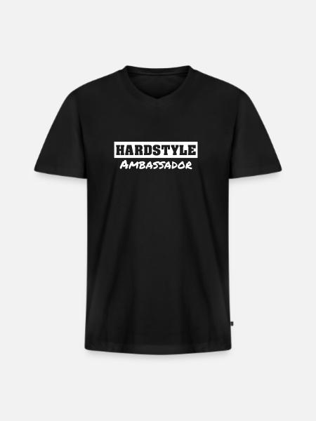 Hardstyle Ambassador | Hardstyle merchandise - Men's Premium Organic T-shirt with V-neck - black