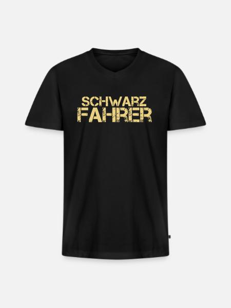 Schwarz Fahrer - Männer Premium Bio T-Shirt mit V-Ausschnitt - Schwarz