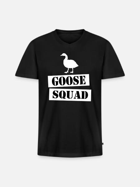 join the goose squad - Männer Premium Bio T-Shirt mit V-Ausschnitt - Schwarz
