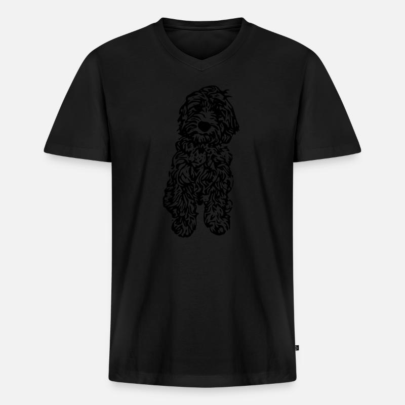 cockapoo - Männer Premium Bio T-Shirt mit V-Ausschnitt - Schwarz