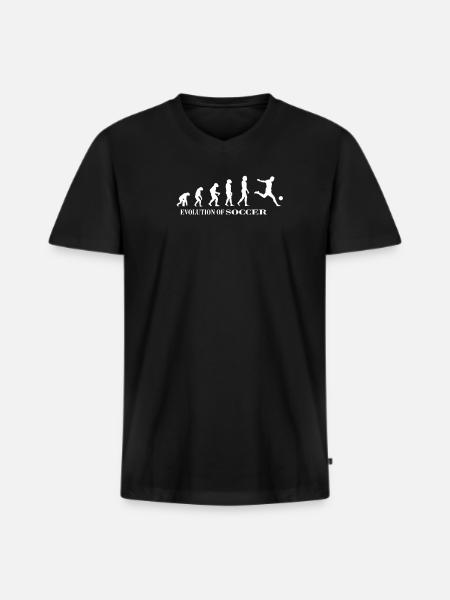 Édition Soccer Designers - T-shirt encolure en V Premium bio Homme - noir